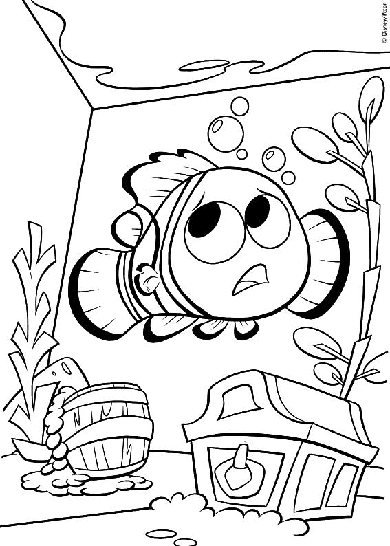 coloriage nemo et les coffres aux tresors